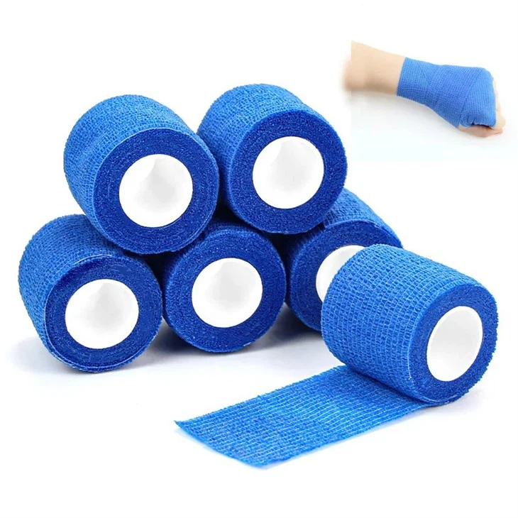 blue self adhesive bandage